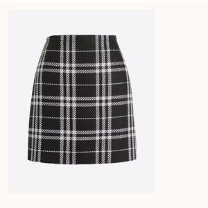 ❤️FINAL SALE❤️ J. Crew Factory Black & White Plaid Mini Skirt Size 4 Preppy
